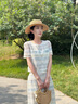 香影小香風(fēng)套裝裙子女2025夏季新款超好看千金感短袖半身裙兩件套 航線藍(lán) S 155/80A/85-95斤 曬單實(shí)拍圖