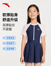 安踏（ANTA）兒童泳衣女童連體游泳衣兒童學生寶寶專業(yè)訓練防曬抗氯速干泳裝 曬單實拍圖