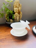 尚置璞玉白瓷三才蓋碗茶杯茶具家用辦公室高檔不燙手泡茶碗敬茶碗 璞玉白瓷三才蓋碗 曬單實(shí)拍圖