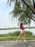 馬孔多（macondo）女子連帽防曬長(cháng)袖T恤3代吸濕速干雙C腰線(xiàn)原紗涼感抗菌防曬 超亮紫 M 【105-115斤】 曬單實(shí)拍圖