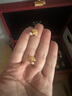 明牌珠寶杏得識(shí)卿足金黃金花絲銀杏葉珍珠耳飾AFH0228工費(fèi)300 足金耳飾 約1.84克 曬單實(shí)拍圖