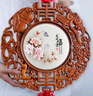 吉韻好禮 木雕墻飾掛件家居玄關(guān)裝飾品古典高檔客廳墻壁掛飾 富貴吉祥牡丹 曬單實(shí)拍圖