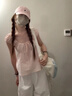 LDBE粉色U領(lǐng)花邊法式短袖t恤女夏季2025年新款顯瘦設(shè)計(jì)感小眾漂亮上衣 粉色U領(lǐng) S 曬單實(shí)拍圖
