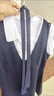 楨譯幼兒園教師園服裝幼師衣服套裝職業(yè)女老師工作服連衣裙工裝 藍(lán)色 藍(lán)裙+白衣+藍(lán)領(lǐng)結(jié) M 建議90-105 曬單實拍圖
