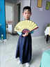 葉余3--12兒童漢服國學(xué)服中國風(fēng)開筆禮古裝表演服 天藍(lán)色 110 曬單實(shí)拍圖