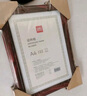 得力(deli)A4營業(yè)執(zhí)照相框證件框 工商登記證框 橫豎證件相框畫框證書框文件框 紅色50876 曬單實(shí)拍圖