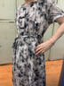 啄木鳥媽媽夏裝雪紡減齡連衣裙2025新款50歲40中老年女裝短袖碎花長裙子 黑色 XL (建議100-115斤) 曬單實(shí)拍圖