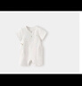 babylove嬰兒連體衣夏季薄款衣服刺繡短袖哈衣爬服寶寶棉麻透氣休閑外出服 曬單實拍圖