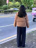雅鹿2025冬季新款羽絨服女短款好看時尚立領保暖百搭面包服外套 星空黑 M 建議100-120斤 曬單實拍圖