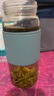 梵昇昱水杯男女士玻璃杯高顏值茶杯女簡(jiǎn)約水杯泡茶杯防燙耐高溫茶水杯 玻璃杯藍色（含茶隔）480ml 曬單實(shí)拍圖