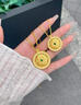 蒂蔻（Tico）黃金吊墜足金999古法金黃金蓮花轉(zhuǎn)運八寶羅盤吊墜項鏈生日禮物 金重18.5g多退少補 曬單實拍圖