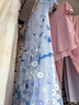 范哲狼（FANZELANG）女裝刺繡連衣裙2024新款超仙長(zhǎng)款仙女裙夏季洋氣遮肚網(wǎng)紗裙子 藍(lán)色 XL 110-119斤 曬單實(shí)拍圖