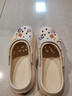 名創(chuàng)優(yōu)品（MINISO）洞洞鞋女款2025新款eva防滑防臭沙灘鞋增高涼拖鞋女夏季外穿 卡其+海洋星星(10個)滴塑 40-41 曬單實拍圖