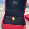 周大福迪士尼托腮定價(jià)足金黃金轉(zhuǎn)運(yùn)珠史迪奇 EOR1132 曬單實(shí)拍圖