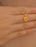 中國(guó)黃金CHINA GOLD愛(ài)心18K金項(xiàng)鏈女捕夢(mèng)網(wǎng)吊墜七夕情人節(jié)禮物送女友老婆生日實(shí)用 京速達(dá)-18K金織心吊墜贈(zèng)S925鏈 曬單實(shí)拍圖