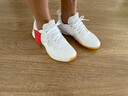 李寧（LI-NING）羽毛球鞋男女同款減震耐磨訓(xùn)練鞋標(biāo)準(zhǔn)白AYTT001-5 白色 40碼 曬單實(shí)拍圖