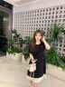 法莎羅兒（FASLOV）夏季連衣裙女職業(yè)經(jīng)理通勤氣質(zhì)女神范黑色西裝裙酒店前臺工作服 黑色(連衣裙) L 曬單實(shí)拍圖