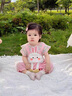 G.DUCK KIDS小黃鴨童裝嬰兒連體衣夏季薄款新生兒衣服0-6個(gè)月女寶寶兔子哈衣 BX24293粉色 66cm 66碼適合3-6個(gè)月(10-13斤) 曬單實(shí)拍圖