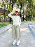 小豬彼特女童半身裙中長款夏季新款速干兒童裙子夏裝輕薄中大童工裝a字裙 6047黃綠色 160 cm 曬單實拍圖