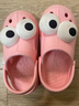 樸西大眼仔洞洞鞋男女童防滑可愛(ài)軟底室外沙灘鞋兒童包頭拖鞋 軟糖粉 32-33 (210mm) 曬單實(shí)拍圖