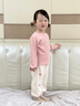 幼歌（YOUGE）嬰幼兒休閑愛心束腳褲兒童外出寬松長褲寶寶運(yùn)動(dòng)褲子潮 炒米 90 cm 曬單實(shí)拍圖