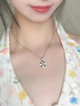 DAWOS999純銀足銀光面四葉草項(xiàng)鏈女生鎖骨日韓版簡(jiǎn)約首飾品吊墜送女友 銀光面四葉草項(xiàng)鏈 曬單實(shí)拍圖