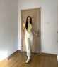 CAMILA KSENIA樂福鞋女2025新厚底增高款夏高跟軟底時尚一腳蹬小皮鞋 杏色 38 曬單實拍圖