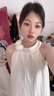 春乏掛脖連衣裙女2025夏季新款度假沙灘裙溫柔風(fēng)學(xué)生穿搭小個子長裙子 奶杏色掛脖連衣裙 S 建議90-100斤 曬單實拍圖
