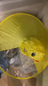 小黃鴨飛碟雨衣小孩斗篷式雨傘帽幼兒園寶寶兒童雨衣連體雨披女童 雨披-小黃鴨 M 曬單實拍圖
