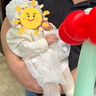 戴維貝拉新生兒連體衣洋氣夏季女寶寶網(wǎng)紗爬服嬰兒哈衣 曬單實拍圖