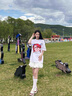 JUZEELY襪子女夏季白色防曬過膝襪JK長筒絲襪涼感薄款白色中筒小腿冰冰襪 加長70cm大腿-白+黑- 2雙 均碼 【硅膠防滑】 曬單實拍圖