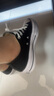 匡威（Converse）官方All Star Lift女低幫帆布鞋典厚底鞋黑色560250C 黑色/560250C 38 曬單實(shí)拍圖