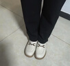 百思圖24春季商場(chǎng)同款簡(jiǎn)約金屬扣樂福鞋粗跟女單鞋CB103AA4 米白色 37 曬單實(shí)拍圖