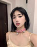 項圈女愛(ài)心牽引繩子s項鏈情調m項圈女鏈子性感狗鏈choker鏈條 粉色鈴鐺項圈+牽引繩 曬單實(shí)拍圖