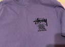 斯圖西（stussy）重磅潮牌 字母GeAR短袖t恤純棉寬松上衣 男女同款情侶款 紫色 XL 曬單實(shí)拍圖