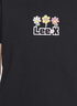 Lee25春夏新品標(biāo)準(zhǔn)版圓領(lǐng)像素花朵印花設(shè)計(jì)女短袖T恤 黑色 M  曬單實(shí)拍圖