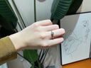 ALLOVE四葉草純銀戒指女求婚鉆戒托帕石七夕情人節(jié)禮物送女友老婆生日 曬單實(shí)拍圖