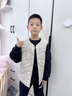 鴨鴨KIDS【反季】女童羽絨馬甲鴨鴨童裝外套2025新款冬季保暖上衣 燕麥色 160 曬單實(shí)拍圖