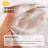 Aengbay昂貝包巾嬰兒夏季單層紗布巾新生兒薄包被寶寶小被子夏天蓋毯 莫奈時光（竹纖） 80*80cm 曬單實拍圖
