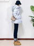 明摩秋冬款 MM白鴨絨羽絨服女短款加厚情侶款寬松中戲連帽面包服2024年 淺綠色 S 曬單實(shí)拍圖