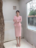 艾尚臣時尚職業(yè)套裝女高級感粉色西裝氣質(zhì)女神范職業(yè)裝藝考生主持工作服 奶油粉西裝+半裙 送胸針 M 曬單實拍圖