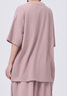 無(wú)印良品（MUJI）  IDEE 女式天竺寬版T恤上衣打底衫女款內(nèi)搭25年夏季女裝GA48CC5S 煙熏粉色 M （155/80A） 曬單實(shí)拍圖