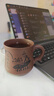 金鑲玉 茶杯 辦公杯宜興紫砂原礦辦公杯茶水分離內(nèi)膽禮盒 荷塘月色350ml 曬單實(shí)拍圖