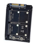 Type-C硬盤盒雙NGFF轉(zhuǎn)SATA3轉(zhuǎn)接卡 雙MSATA KEY B+M SSD 2.5寸硬盤 黑色雙MSATA轉(zhuǎn)SATA 曬單實(shí)拍圖