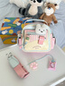米菲（MIFFY）【新品】斜挎包女感幻彩小方包生日禮物肩帶可調(diào)可愛小食量痛包 粉白色 曬單實(shí)拍圖