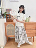 木木屋兒童裝女童夏裝新中式國(guó)風(fēng)裙褲夏季套裝中大童女孩洋氣短袖衣服潮 杏色 150 適合140-150cm年齡11-12歲 曬單實(shí)拍圖