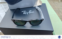 雷朋（RayBan）太陽(yáng)鏡方形眼鏡大框時(shí)尚潮流男女款防曬墨鏡0RB4391D禮物禮物 601/9A黑色鏡框深綠色偏光鏡片 尺寸65 曬單實(shí)拍圖
