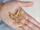 芯奢花間蝶舞項(xiàng)鏈女久不掉色仿沙金蝴蝶繁花吊墜女半蝶半花鎖骨鏈配飾 蝴蝶項(xiàng)鏈 曬單實(shí)拍圖