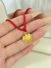 中國黃金CHINA GOLD平安鎖寶寶黃金項鏈嬰兒足金滿(mǎn)月周歲生日六一兒童節禮物送孩子 京速達-足金吉祥如意平安鎖項鏈 曬單實(shí)拍圖