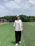 NYING棉麻短袖t恤男夏季新款潮牌薄款透氣亞麻體恤五分袖大碼寬松上衣 白色 XL （130-150斤） 曬單實(shí)拍圖